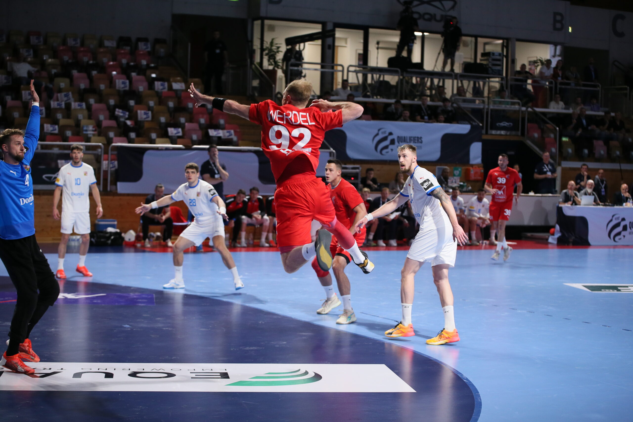 Les Rout Léiwen contre la Tchéquie à l'Euro