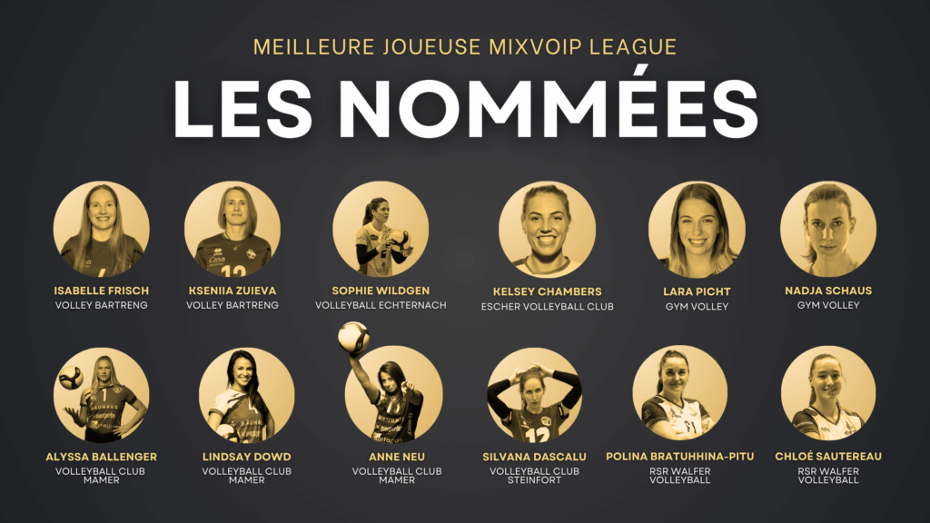 Meilleure joueuse Mixvoip League - Les nommées